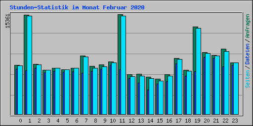 Stunden-Statistik im Monat Februar 2020