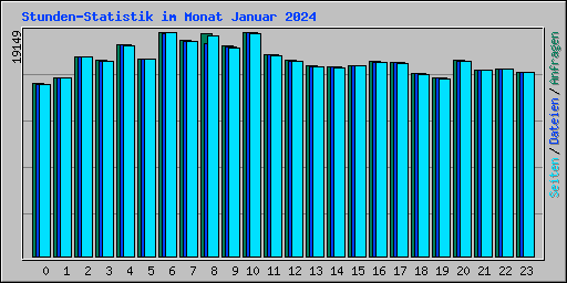 Stunden-Statistik im Monat Januar 2024