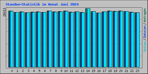 Stunden-Statistik im Monat Juni 2024